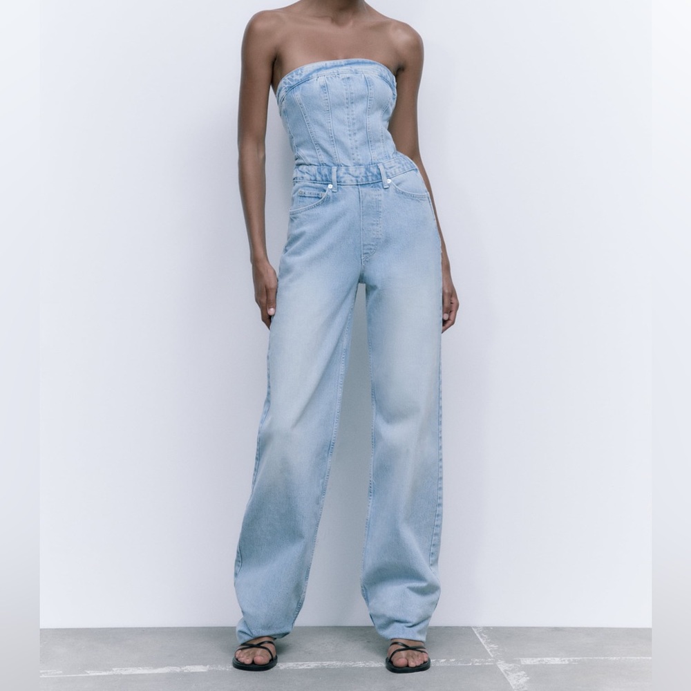Viral zara denim jumpsuit